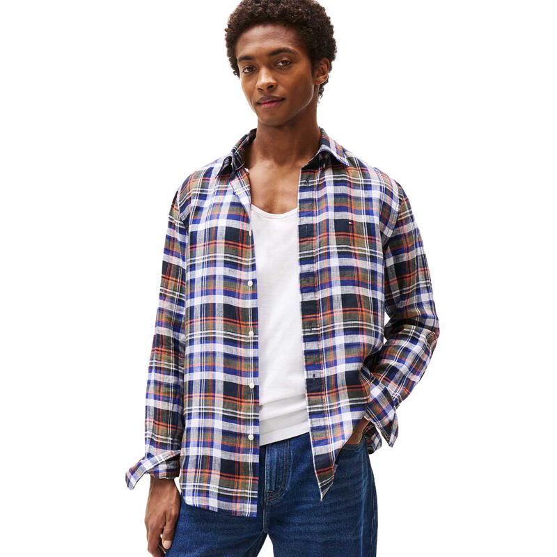 Tommy Hilfiger Regular Fit Check Pure Linen Shirt image number 0